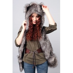 Beast Hat "Wolf" mod. B, faux fur, with long ears