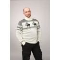 Sweater "Mating season" with Reindeers, male model