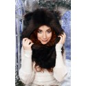 Beast Hat "Brown Bear" A, faux fur, with ears