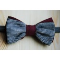 Wonderful handmade pre-tied double bow tie