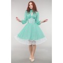 Dress "Alice in wonderland", light green, made of chiffon