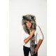 Beast Hat "Black fox", mod. A, faux fur, animal style, with long ears!