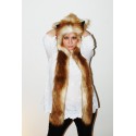 Beast Hat " Red Fox", mod. A, faux fur, animal style, with long ears!