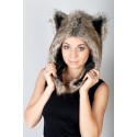 Beast Hat "Snow Wolf" C, faux fur, with ears