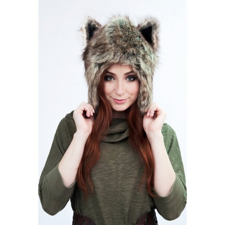 Beast Hat "Fox" D, faux fur, with ears